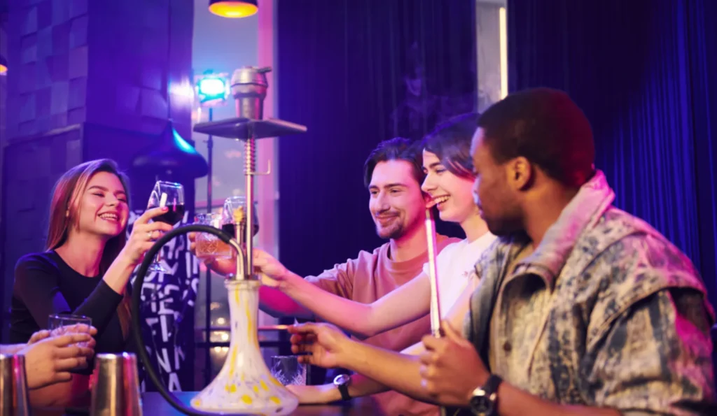 friends enjoying Shisha-Lounge-in-JBR